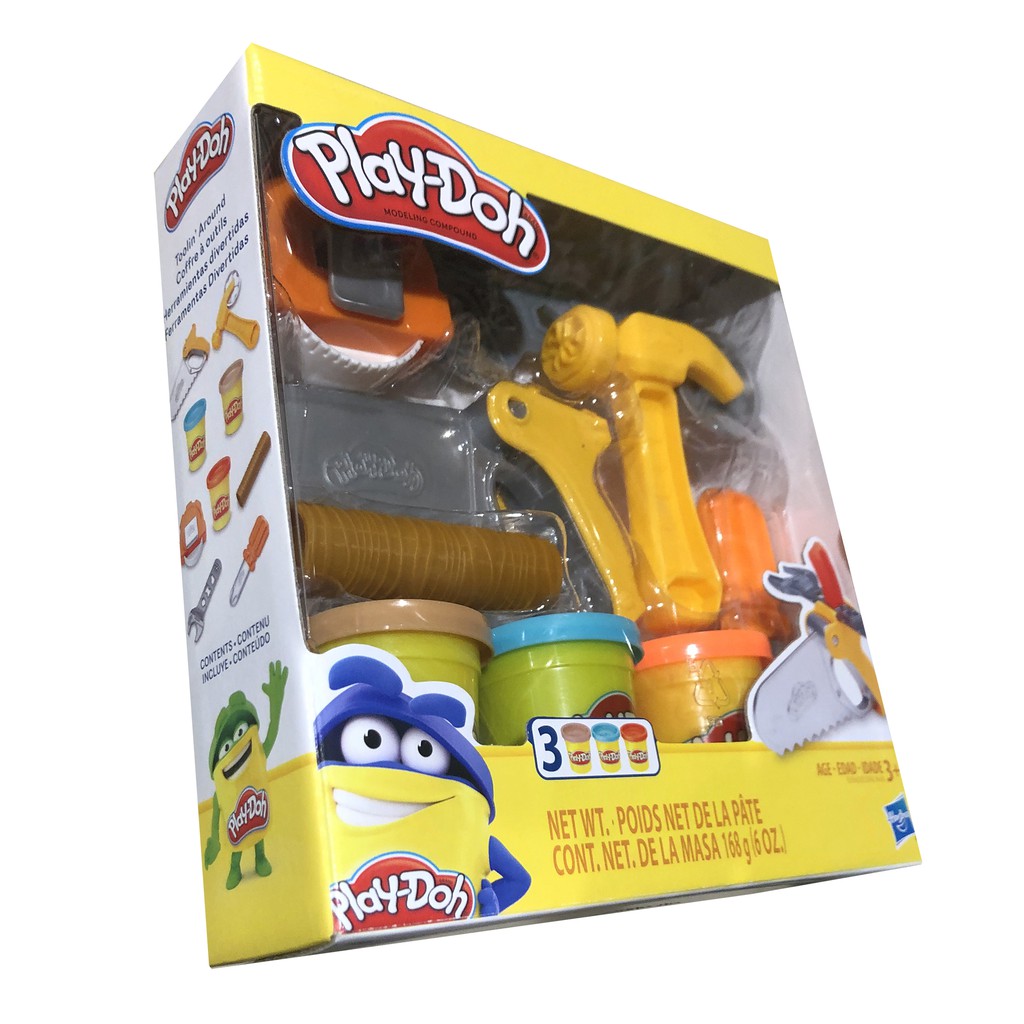 Play-Doh Set Roleplay Tools Mainan Lilin Dengan Cetakan Alat Pertukangan Playdoh
