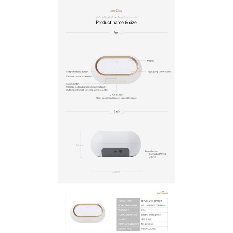 Spectra Dual compact Spectra Compact 9