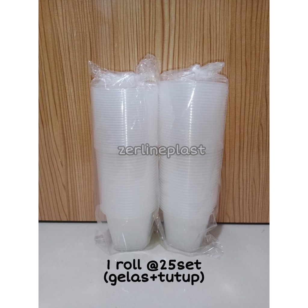 Gelas Merpati + Tutup DM @25pcs - Gelas Puding 150ml - Puding CUP