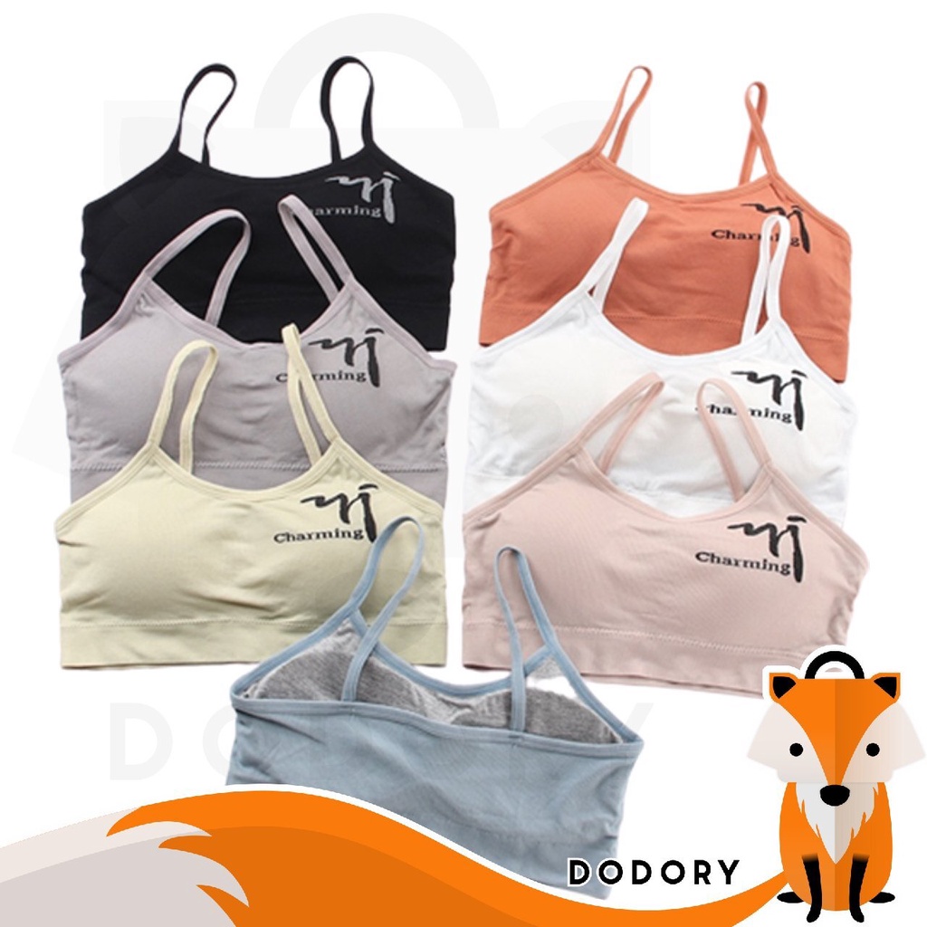 DODORY BRA531 Bra Tanpa Kawat Pakaian Dalam Wanita Polos Charming Bra Olahraga Sportbra Gym