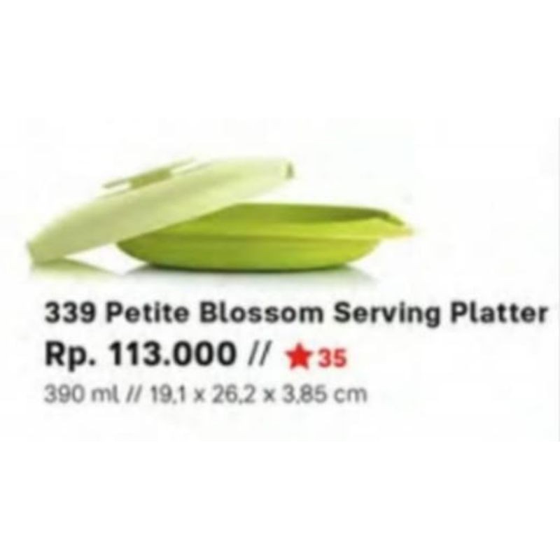 Tupperware Blossom Collection||Petite Blossom Serving Platter