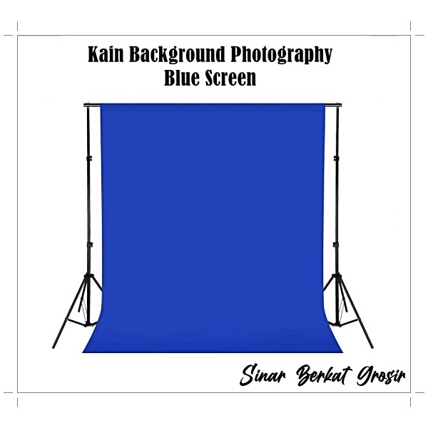 Kain Background Foto Video Blue Screen / Kain Backdrop Biru Tebal