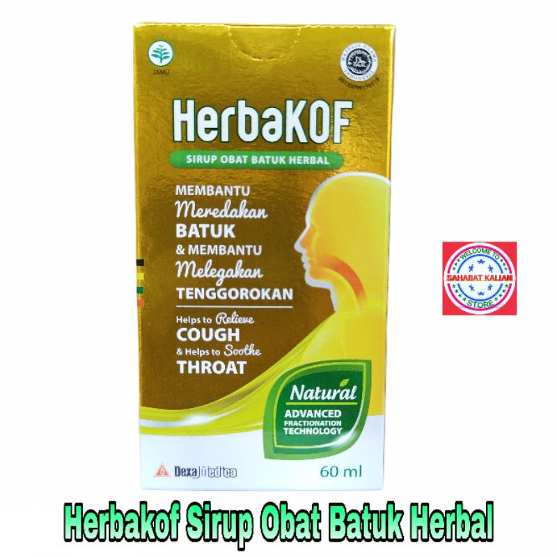 HERBAKOF 60ML  DAN  100ML SIRUP OBAT BATUK HERBAL