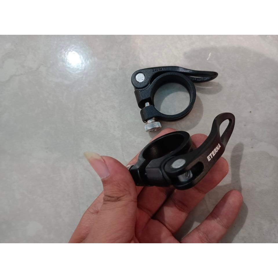 Seat Clamp Klem Tiang Sadel QR Quick Release Alloy Sepeda. 28.6 31.8 41 mm Eterna