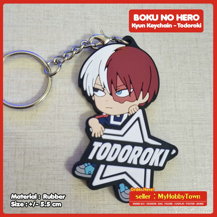 Gantungan Kunci Karet Anime Boku no Hero Academia Todoroki Shoto Kyun