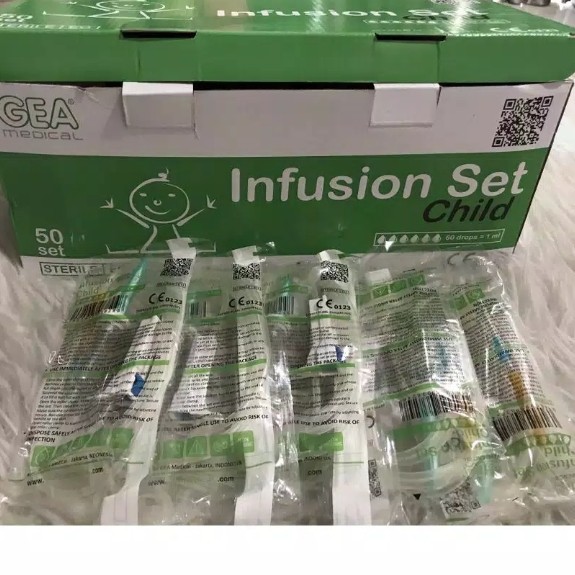 Infuset Anak GEA. Child Infusion set t. Selang  infus ANAK.