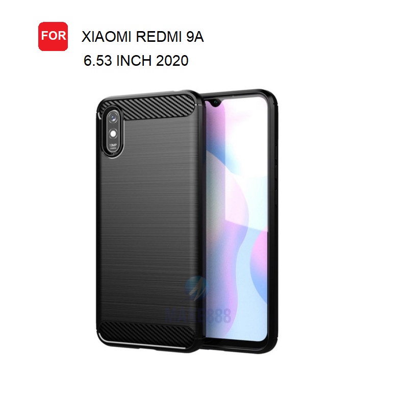 Casing Xiaomi Redmi 9A Softcase Carbon Fiber Redmi 9A Casing Redmi 9A