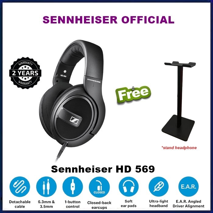 Sennheiser HD 569 Around Ear Headphone Headset HD569