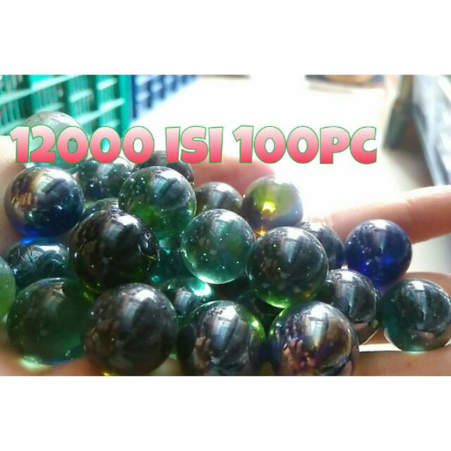 100pc Kelereng metalik/kelereng mata kucing