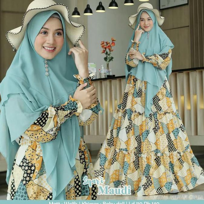 Baju Muslim Wanita Gamis Syari Pesta Maxi Dres Maudy Premium Terbaru