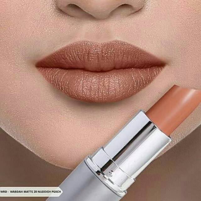 lipstik wardah matte no 20 nuddish peach