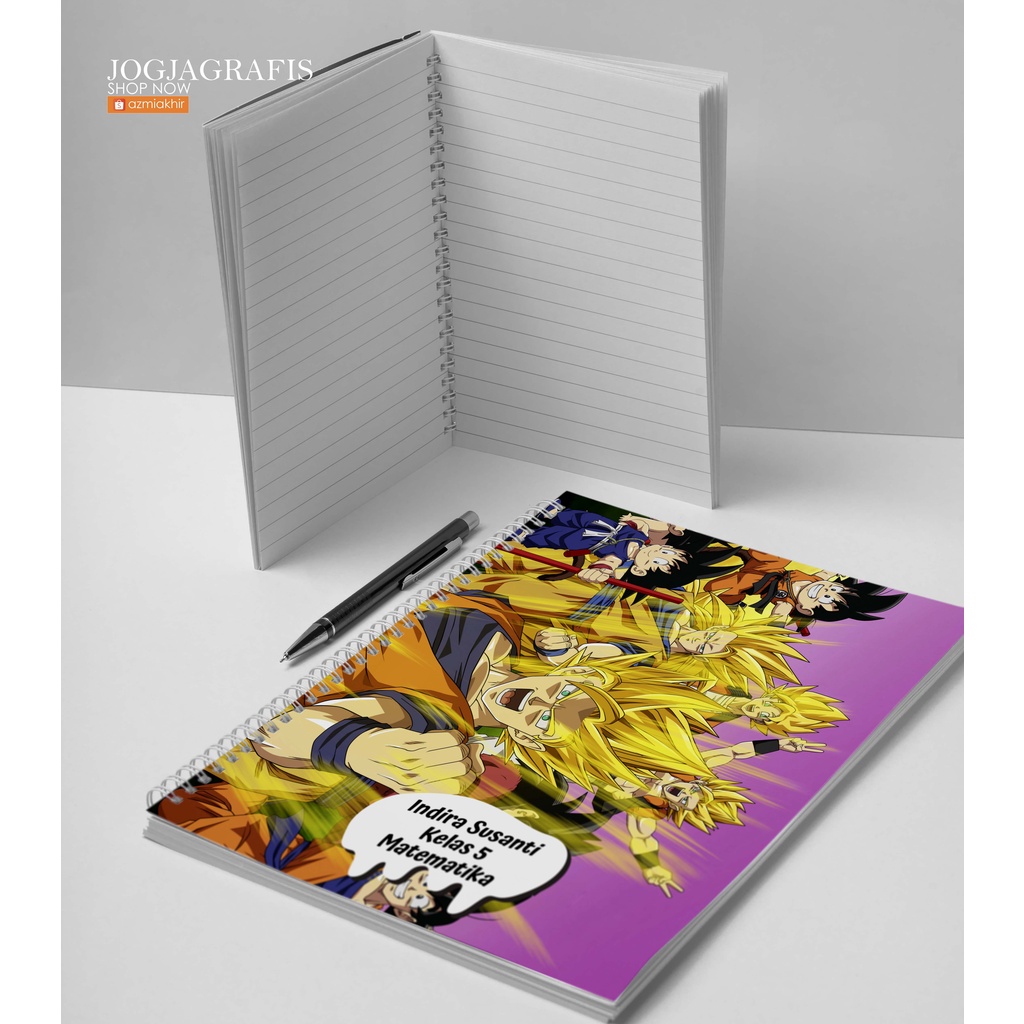 

Buku Anime Dragon Ball A5 Custom Desain / BUKU TULIS CUSTOM / bloknot Spiral