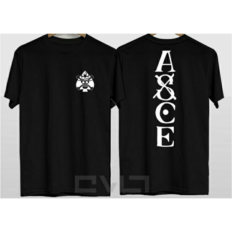 ( BISA BAYAR DITEMPAT ) TERMURAH  KAOS BAJU ONE PIECE ACE LOGO