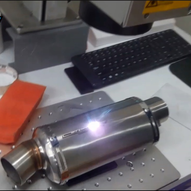 Knalpot Oval pendek 20cm Inlet 38/50mm, Beat, Vario, Scoopy, Nmax, Aerox, PCX, Jupiter, Vega, Supra, dll-Silencer+Laser nama