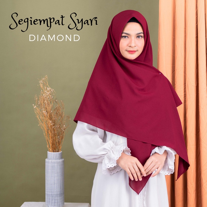 Hijab muslimah segi empat diamond syari