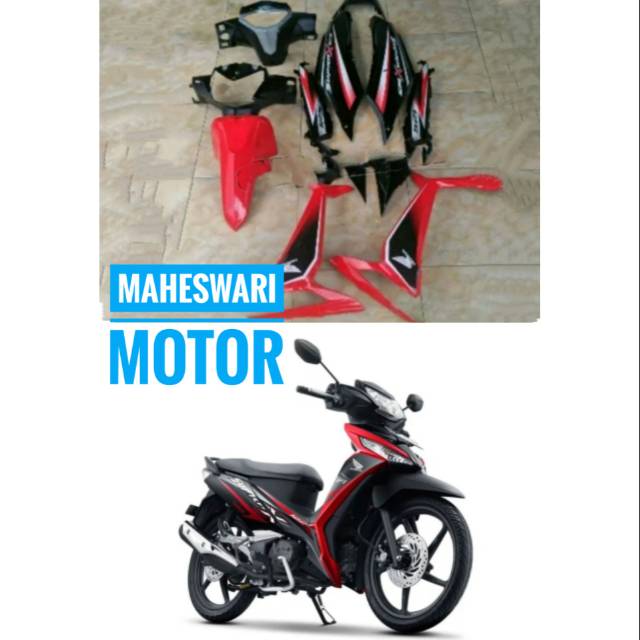 Cover Body Halus Honda Supra X 125 Fi 2015 Merah.