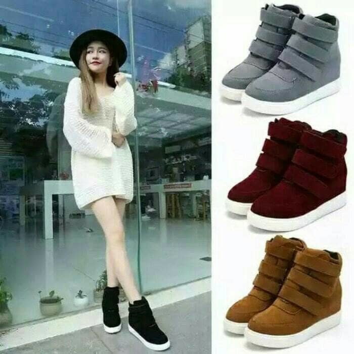 Terkini SEPATU BOOTS BOOT WANITA CEWEK CEWE HITAM TAN ABU MERAH KOREA CANTIK Berkualitas