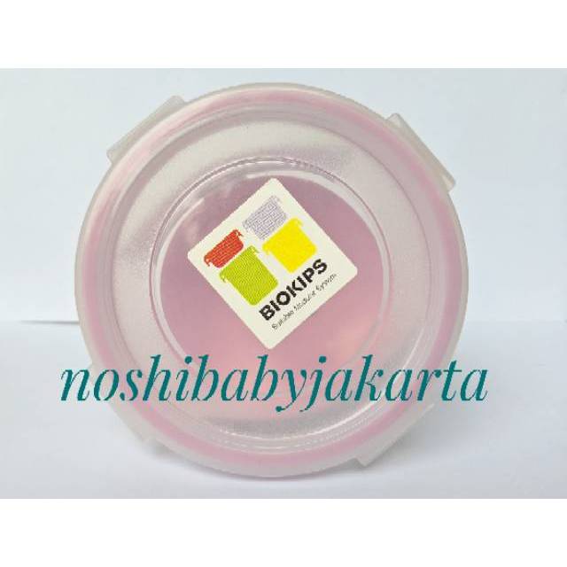 Komax biokips pink bulat 240 ml / Food Container / wadah menyimpan MPASI