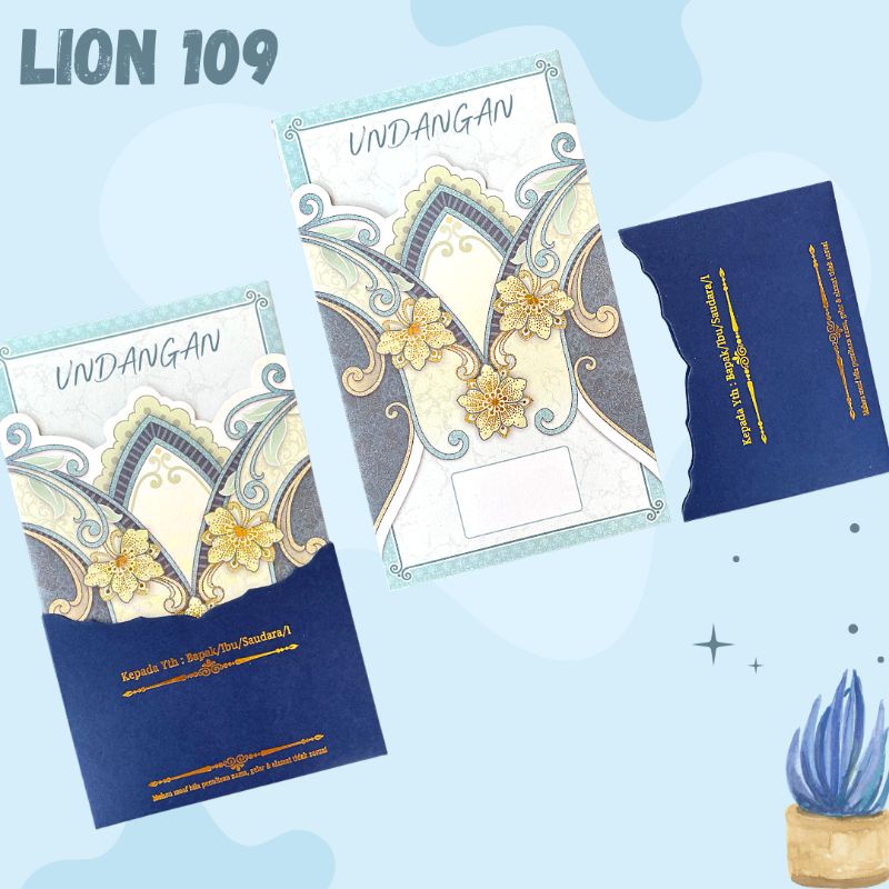 lion 109 kertas undangan pernikahan kosong, undangan amplop, undangan pernikahan amplop