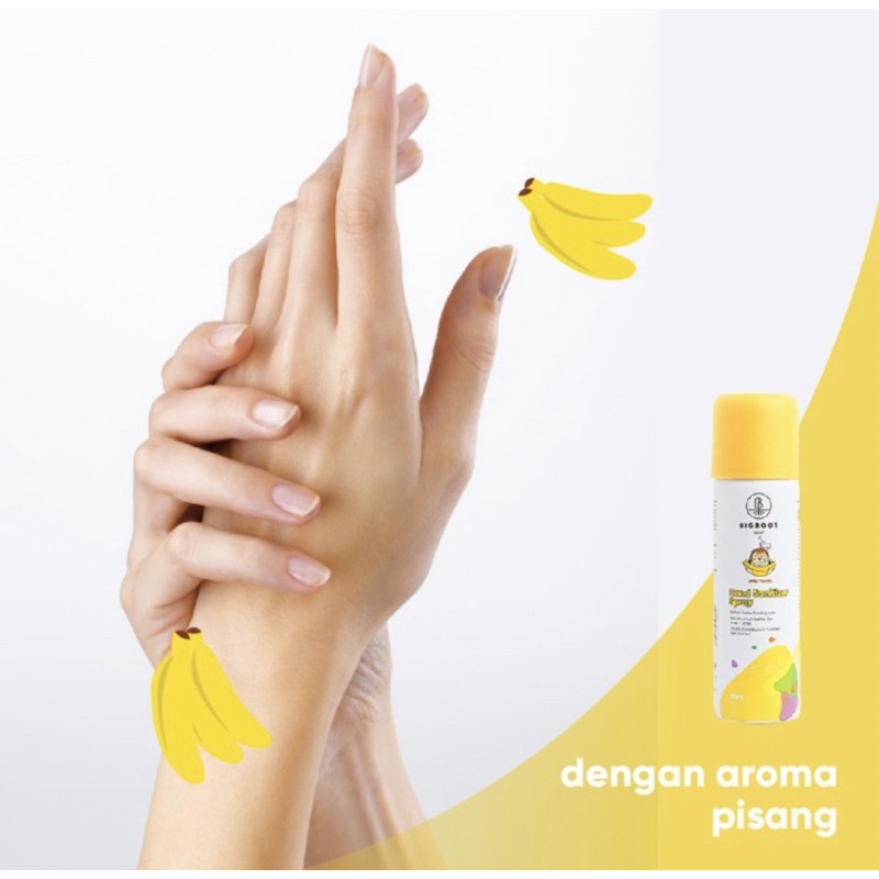 BIGROOT Hand Sanitizer Spray Sang Pisang 50 ml | Foodgrade Sanitizer