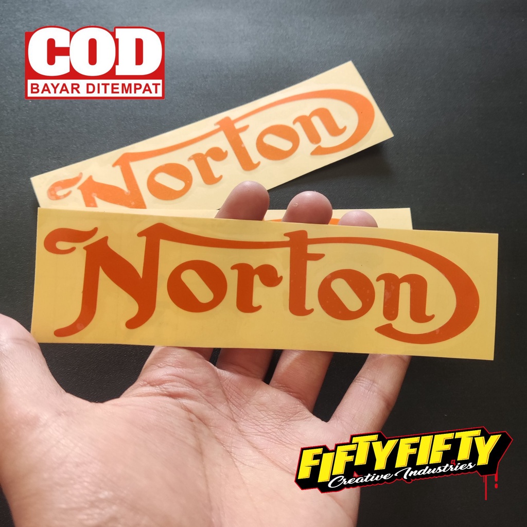 Stiker Cutting NORTON Stiker Cuting Motor Stiker Kating Mobil Stiker Helm