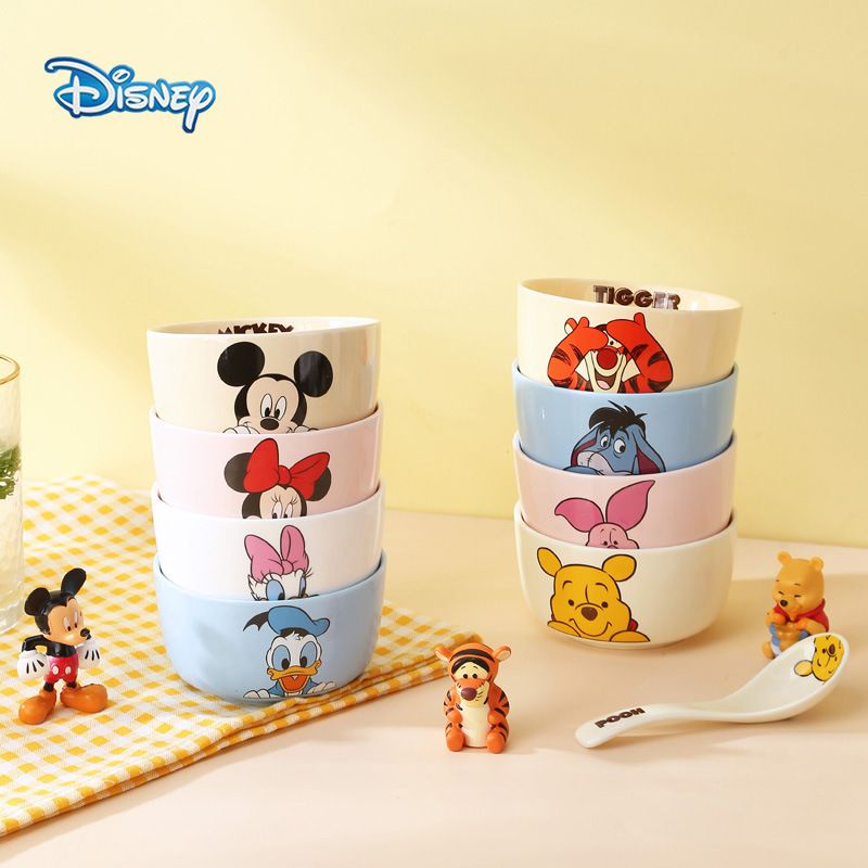 Mangkok nasi Rice Bowl Original bahan keramik Donald Daisy Mickey Minnie Pooh Eeyore Piglet Tigger