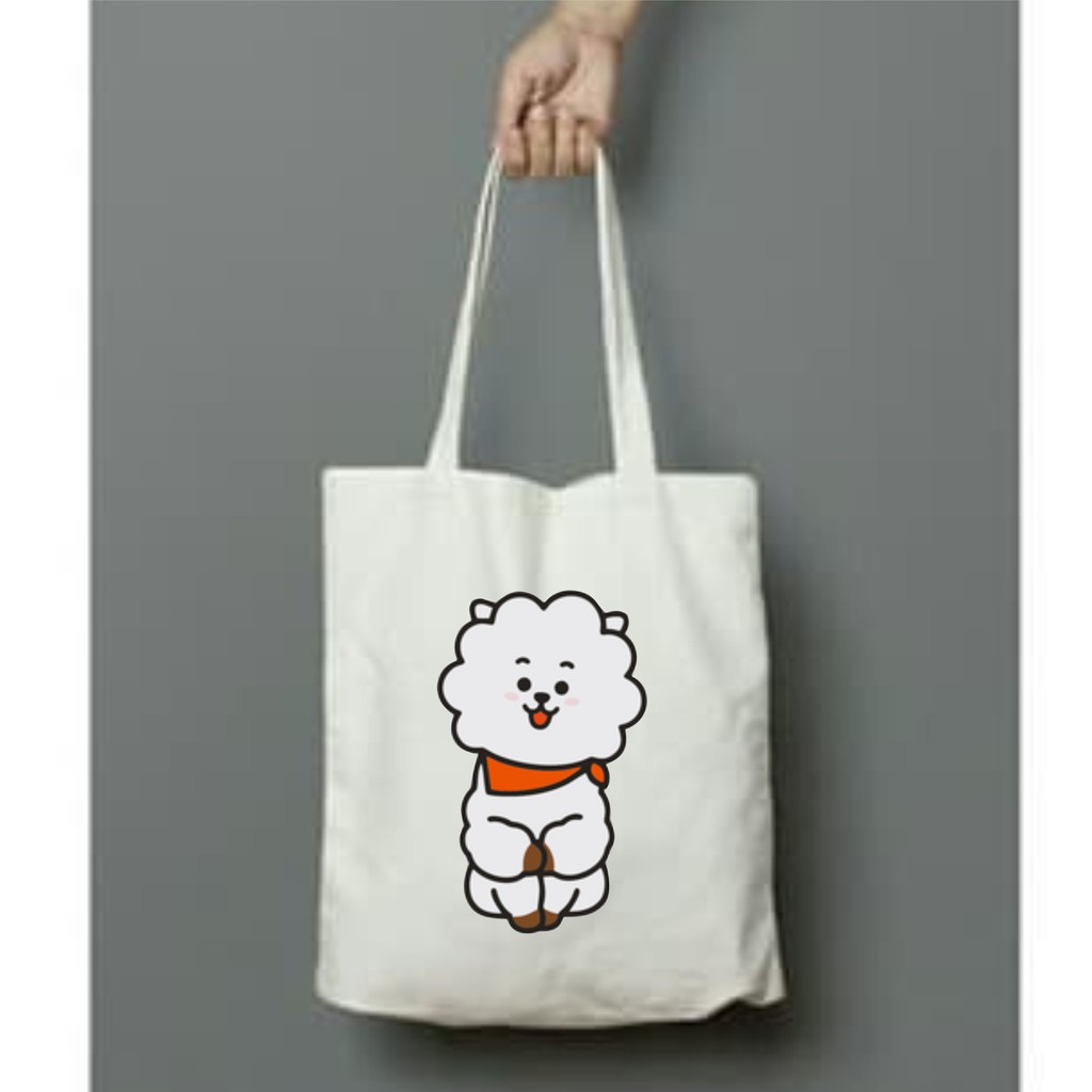 Totebag BT21 ( RJ ) ll PAKAI RESLETING