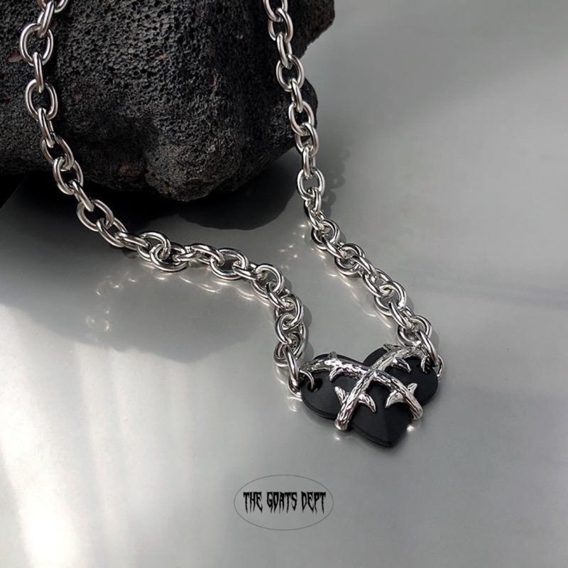 The Goats Dept - Poison Thorns Necklace / tgd431 Kalung Rantai Duri Pagar Model Korea Perhiasan Akse