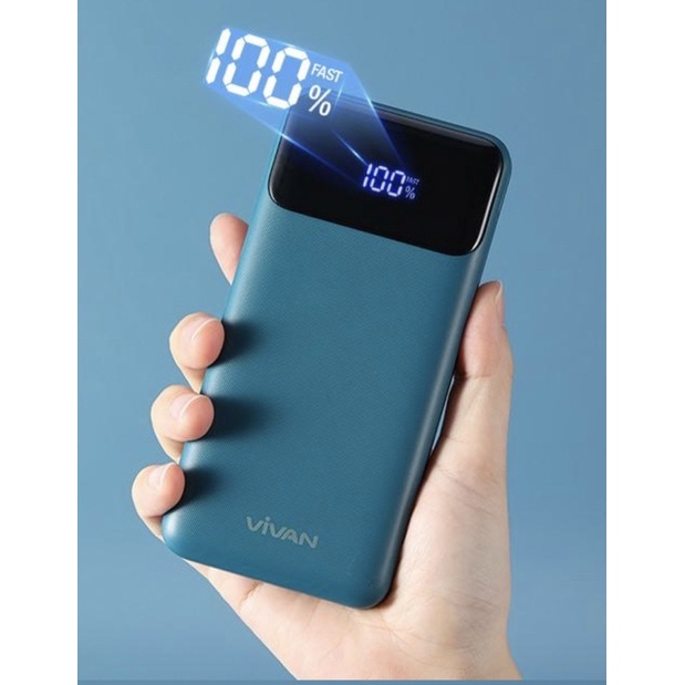 VIVAN Power Bank VPB-X10 Powerbank 10000mAh original vivan 20W Output USB &amp; Type C Power Delivey Quick Charge LED