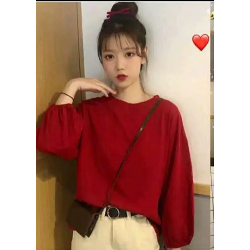 blouse Lucy top tangan karet ld 120