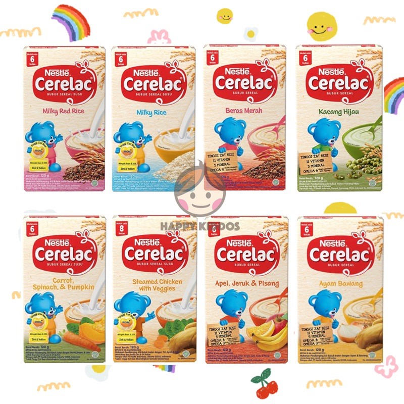 [ KEMASAN BARU ] Cerelac Bubur Bayi Instant Sereal Susu 6+ 120 gr MPASI BAYI