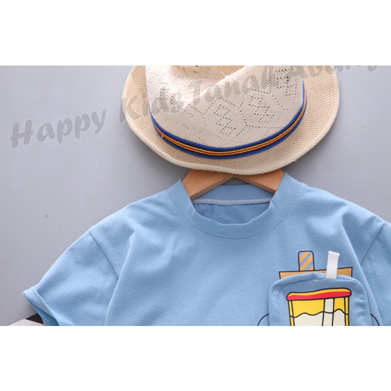 COD PAKAIAN PREMIUM SETELAN ANAK LAKI-LAKI KEREN SAKU BOBA 0-4TAHUN / PAKAIAN ANAK LAKI LAKI / STELAN ANAK LAKI LAKI / SETELAN KAOS ANAK LAKI LAKI
