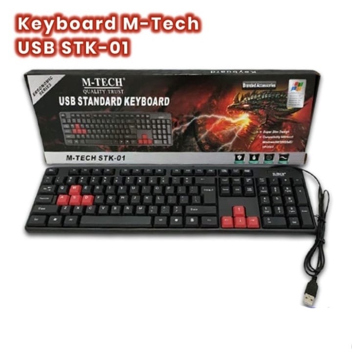 Keyboard PC Laptop M-Tech STK-01 Keyboard Wired USB