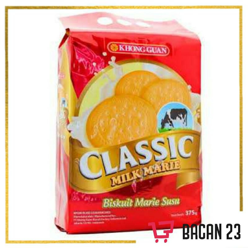 

Khong Guan Classic Milk Marie (375gr) / Biskuit Marie Susu / Bacan 23 - Bacan23
