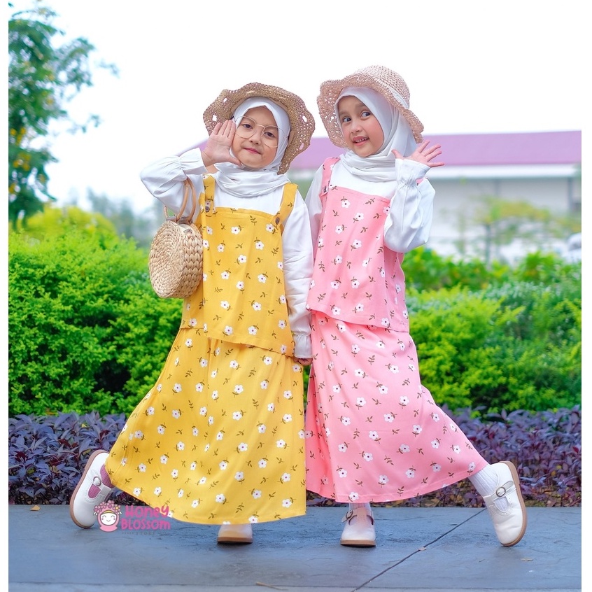 HoneyBlossom - setelan muslim anak / setelan muslim anak perempuan 3 tahun alyssa