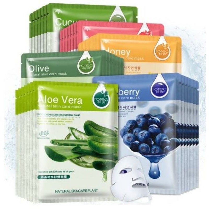Jual HARGA PROMO Rorec Sheet Mask Masker Wajah Blueberry Aloevera