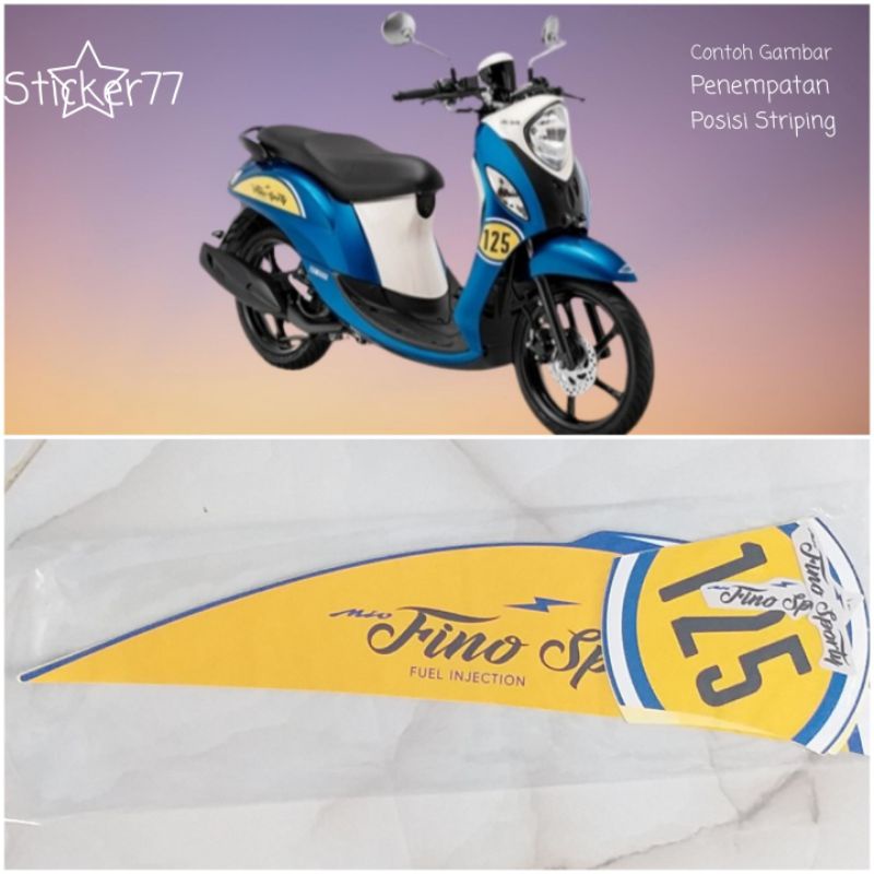 Sticker Striping Motor YAMAHA FINO Th 2018 Biru