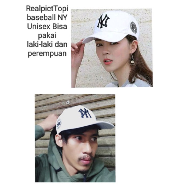 Topi baseball NY Topi gaya Unisex laki-laki dan perempuan bisa pakai