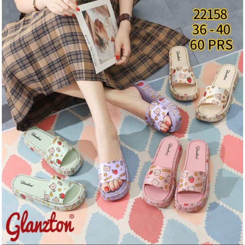 Sandal Wanita Sandal Selop Karet Antiselip Empuk Import