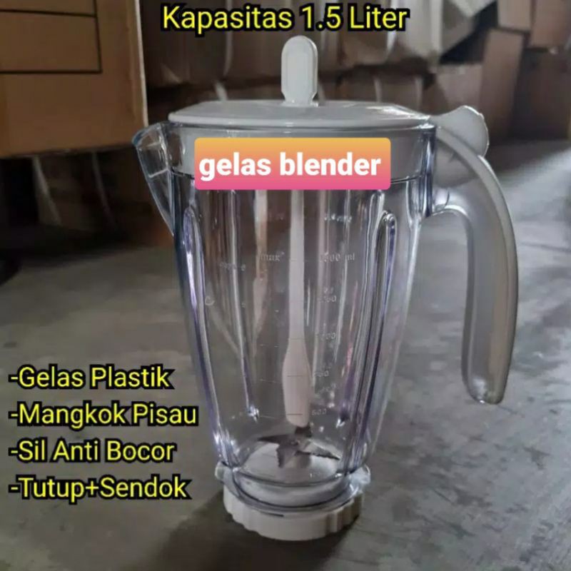 GELAS PLASTIK  , JUS + PISAU 1SET BLENDER PHILIPS HR 2115 2116 2061 2071