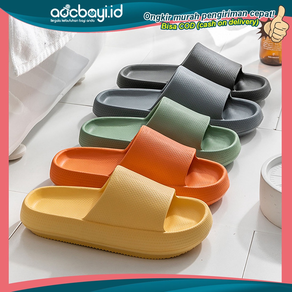 PROMO 10.10 PUNCAK ☀ACCBAYI☀ SD04 Sandal Rumah Berkualitas Sandal Kamar Mandi Berbahan Empuk Sandal Karet Wanita Pria Couple
