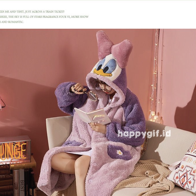 DONALD DAISY KOSTUM ONESIE BAJU TIDUR DASTER PIYAMA KIGURUMI