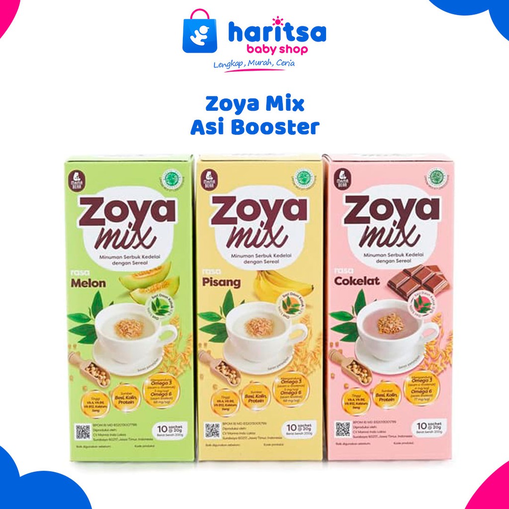 Mama Bear Minuman Booster Asi Penlacar Asi Zoya Mix Banana Melon Coklat 20gr