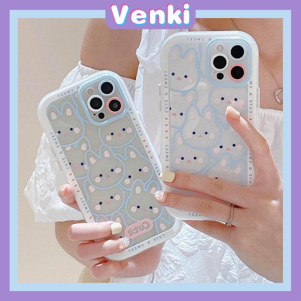 iPhone Case Silicone Soft Case Clear Case Airbag Shockproof Protection Camera Frosted Cartoon Rabbit Cute Compatible For iPhone 11 Pro Max 13 Pro Max 12 Pro Max 7Plus xr XS Max