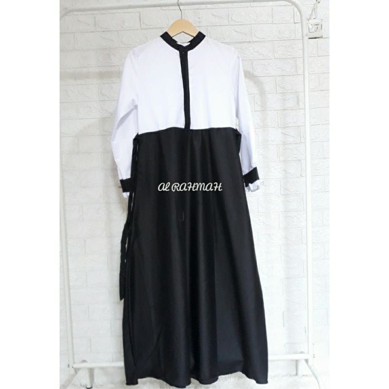 REALPICK (GAMIS HITAM PUTIH) SERAGAM KERJA/PNS/DINAS/PNS WANITA(S.M.L.XL)