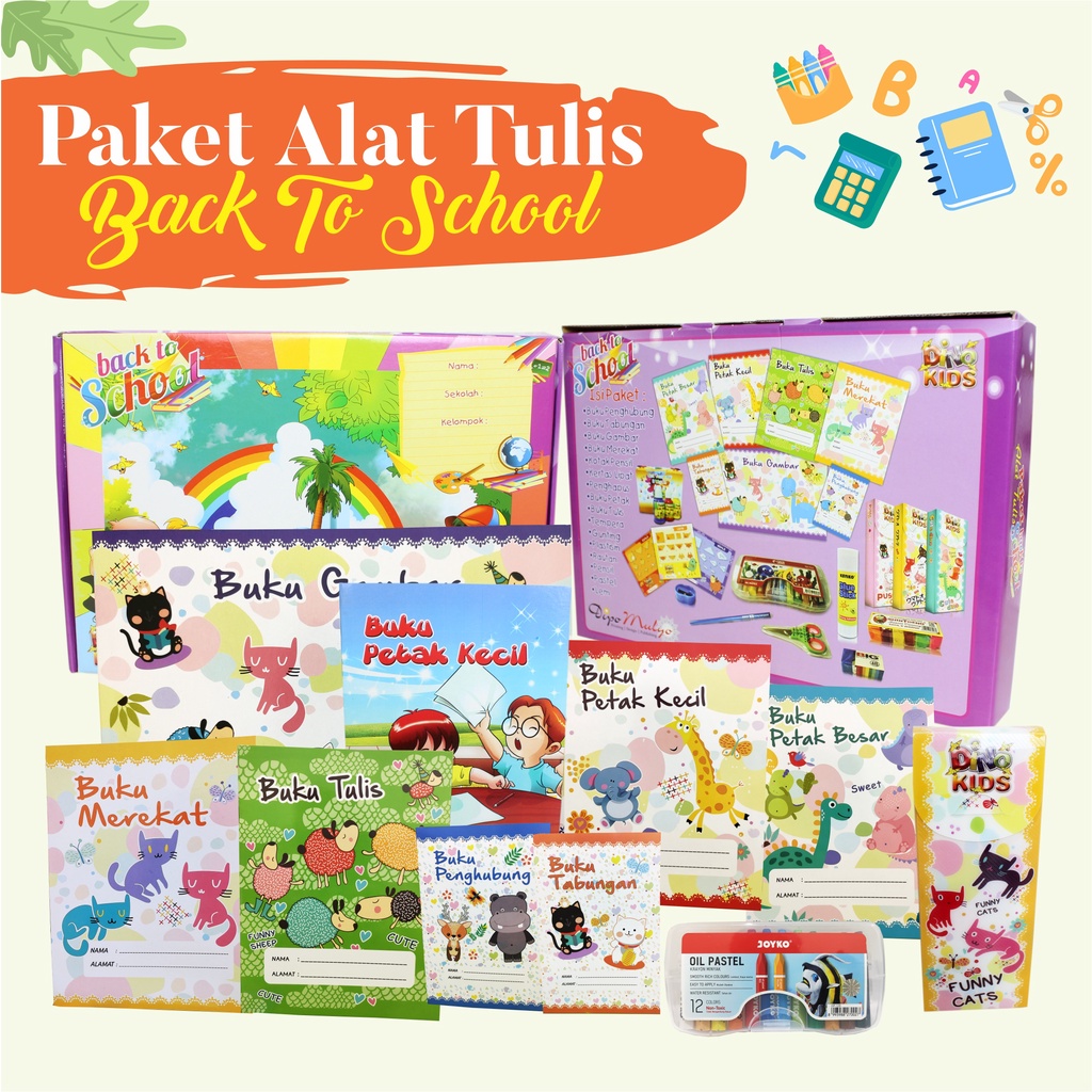 

Paket Alat Tulis Sekolah Lengkap Untuk Anak Cerdas PAUD TK Back To School