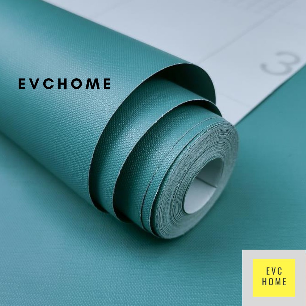 EVCHOME 45CM x 8M WALLPAPER STICKER EMBOS 3D PREMIUM PALE YELLOW/ WALLPAPER DINDING