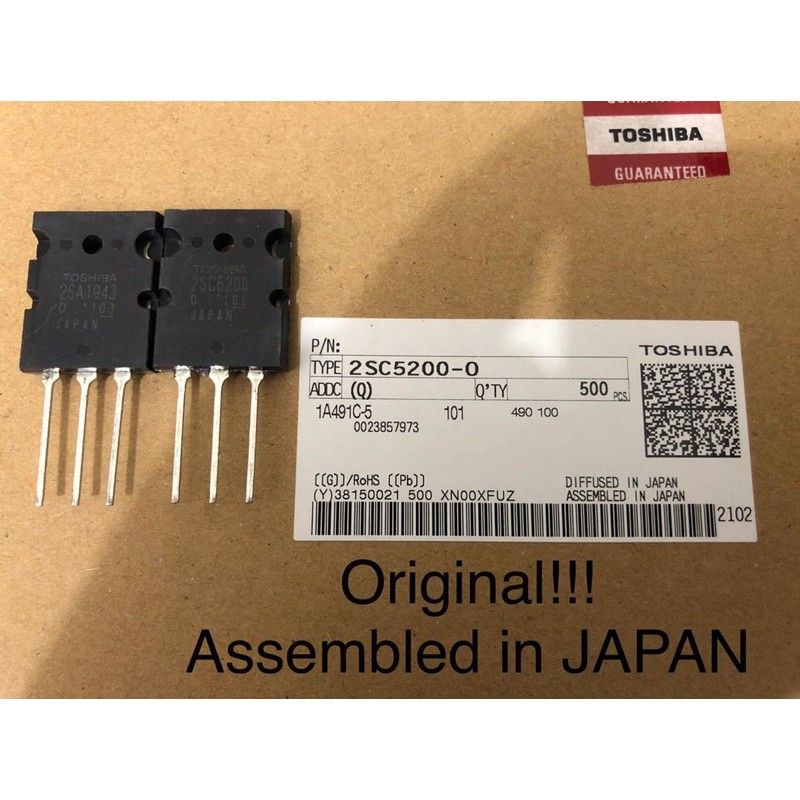 Transistor Toshiba 2SA1943 2SC5200 / A1943 C5200 ORI JAPAN
