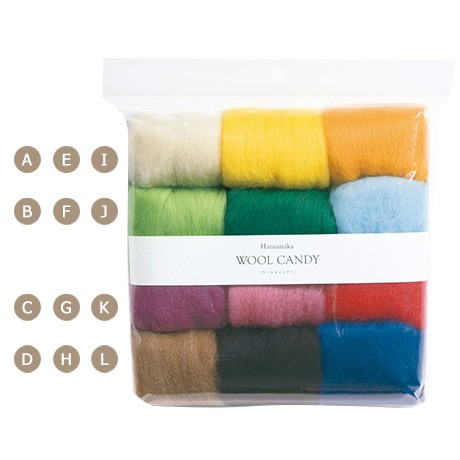 Felt wool wool candy needle felt Hamanaka 12 warna set 441-122