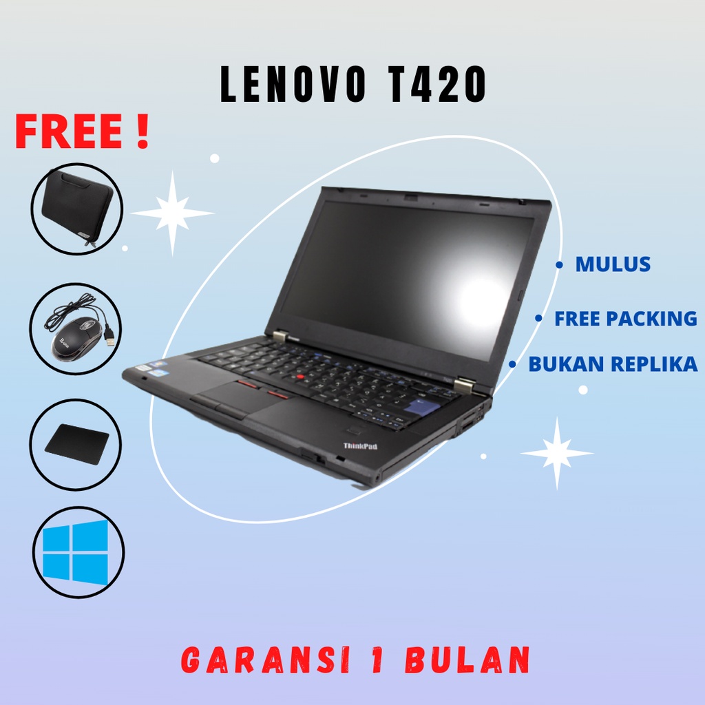 Laptop Lenovo Thinkpad T420 Intel Core i5/Bonus Tas Mouse/Bergaransi